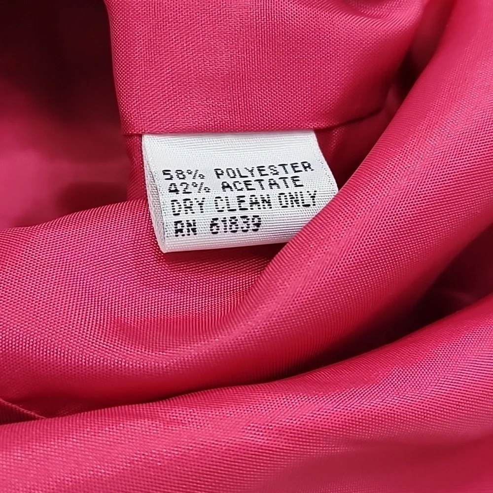 Teri Jon Fuschia Sleeveless V Neck Dress